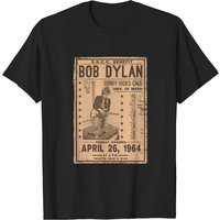 Bob Dylan 1964 Gig Flyer Rock T-Shirt for Men — Mens T Shirts