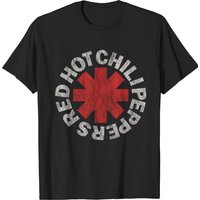 Red Hot Chili Peppers Distressed Logo Rock Tee for Men