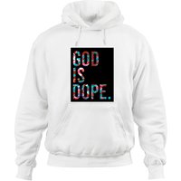 Hoodies Classiques God Is Dope pour Unisexe en Vert Militaire — Sweats à capuche pour hommes