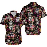 Chemise Hawaii Schnauzer pour unisexe — Chemises décontractées pour hommes