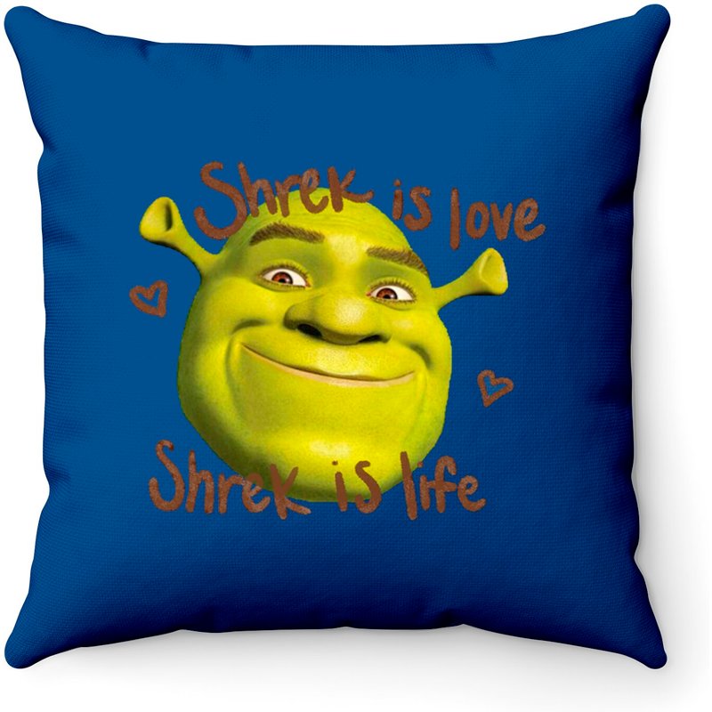 Housse de coussin Shrek Is Love Shrek Is Life — Coussins décoratifs