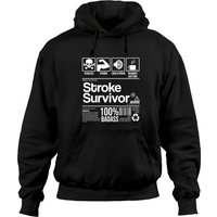 Stroke Survivor Contents Nutrition Facts Premium Hoodie