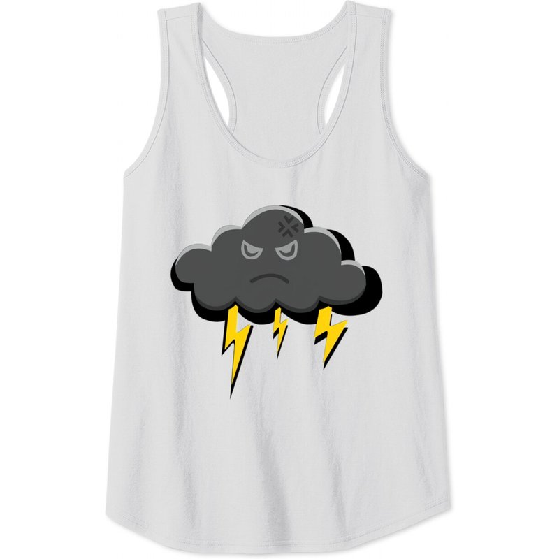 Black Cloud Tank Tops for Men in Dark Grey