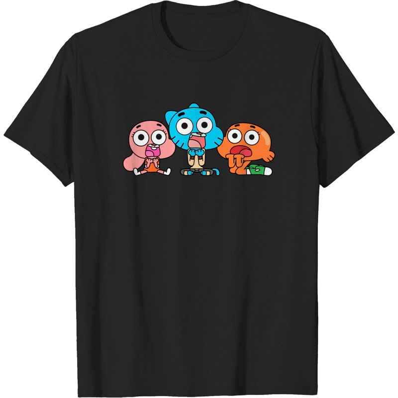 Gumball Darwin Anais Men's Black T-Shirt