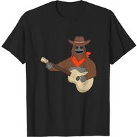 Cowboy Playing Guitar Big Lez Show T-Shirt for Men