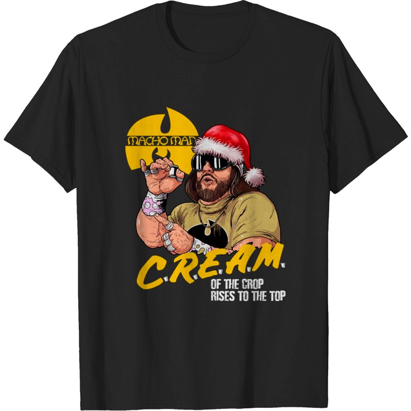 T-shirt Cream Macho Man pour hommes - Noir — T-shirts pour hommes