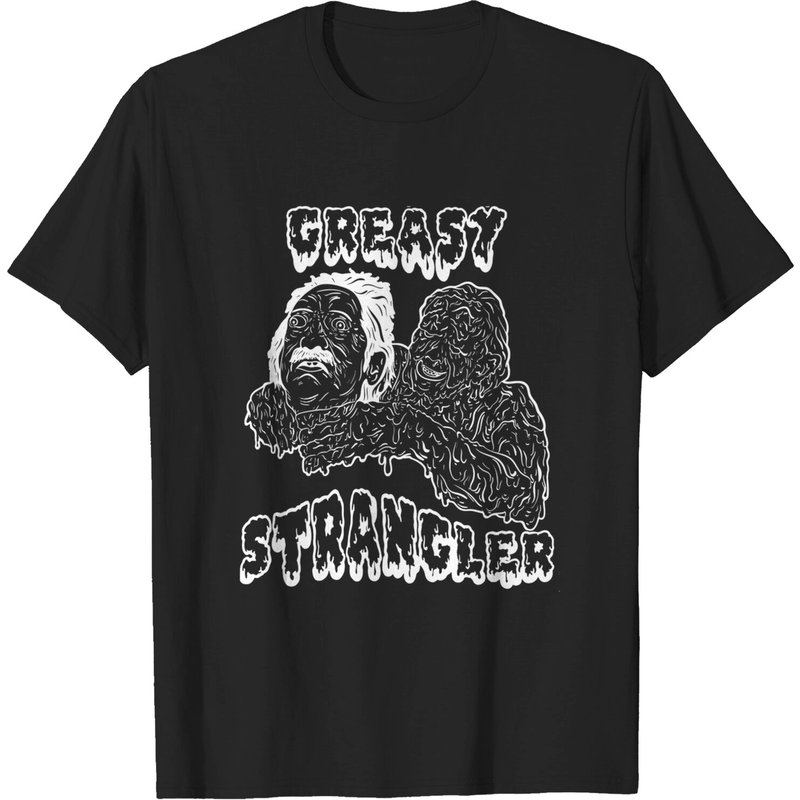 T-shirt Noir et Blanc The Greasy Strangler pour Hommes — T-shirts pour hommes