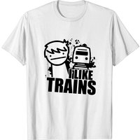 I Like Trains - T-shirt pour hommes ASDF Movies — T-shirts pour hommes