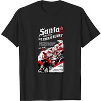T-shirt de Noël Santa et le Lapin de Crème Glacée pour hommes — T-shirts pour hommes