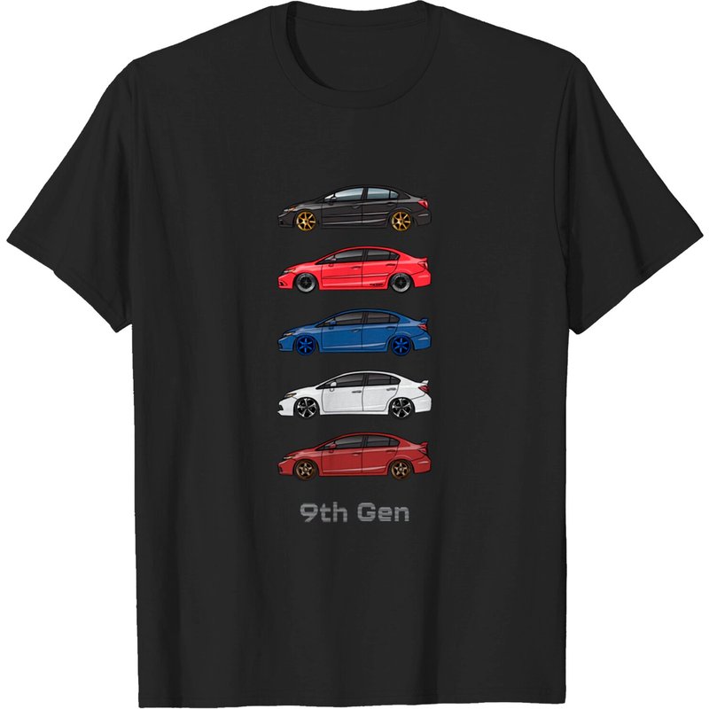 T-shirt Five 9th Gen. Civic pour hommes - Noir
