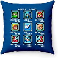 Mega Man - Mens Stage Select Throw Pillows