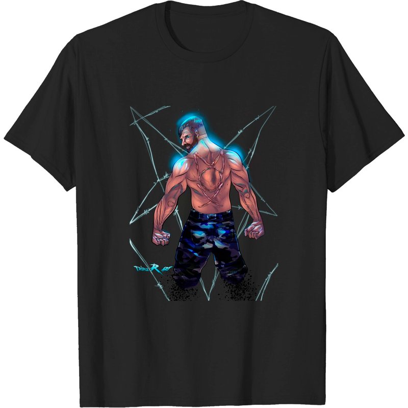 T-shirt noir AEW Jon Moxley pour hommes