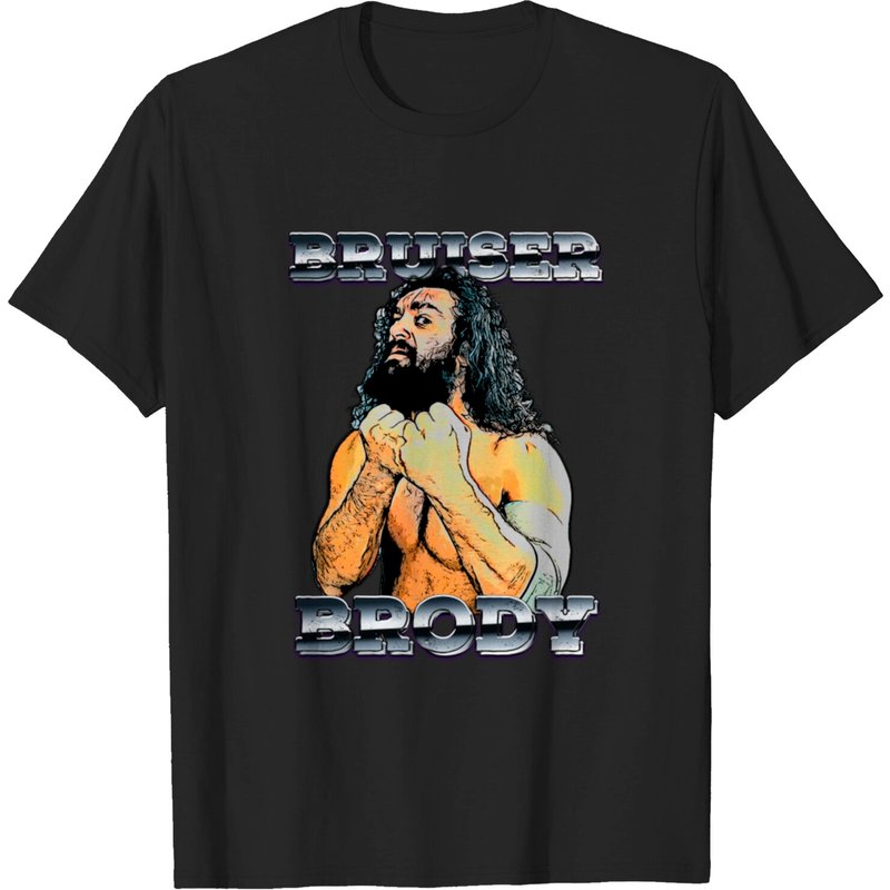 T-shirt noir pour hommes Bruiser Brody — T-shirts pour hommes