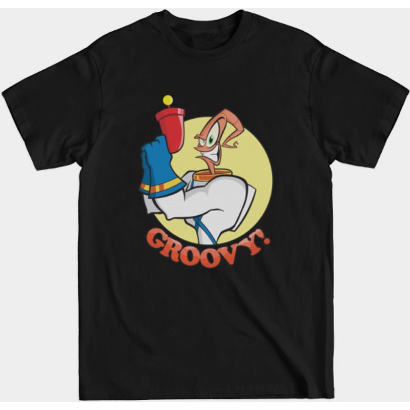 T-shirt pour hommes Groovy! Earthworm Jim — T-shirts pour hommes