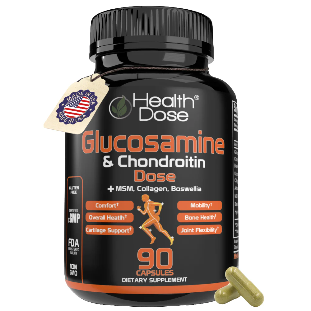 Rapha Health Network Supplément de soutien articulaire 90 gélules Glucosamine Chondroïtine MSM Curcuma Boswellia Acide hyaluronique — Suppléments de bien-être