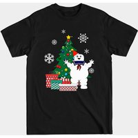 Stay Puft Ghostbusters Christmas Tree T-Shirt for Men