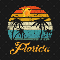 T-shirt pour hommes Florida Lover Reto Vintage - Noir — T-shirts pour hommes