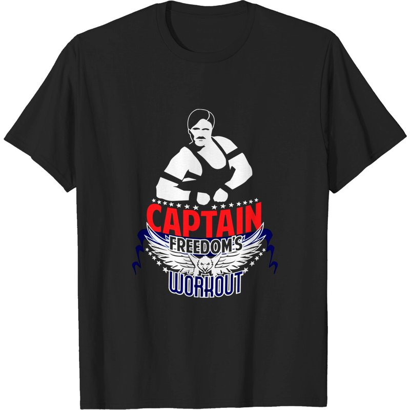 T-shirt pour hommes Captain Freedoms Workout - The Running Man — T-shirts pour hommes