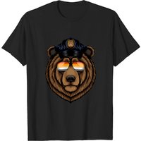T-shirt Gay Bear Lunettes Drapeau Fierté pour Hommes — T-shirts pour hommes