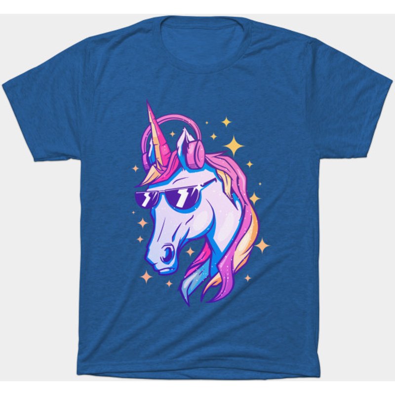 Unicorn T-Shirt with Sunglasses and Headphones for Men