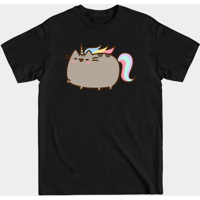 T-shirt pour hommes Cat Unicorn en noir — T-shirts pour hommes