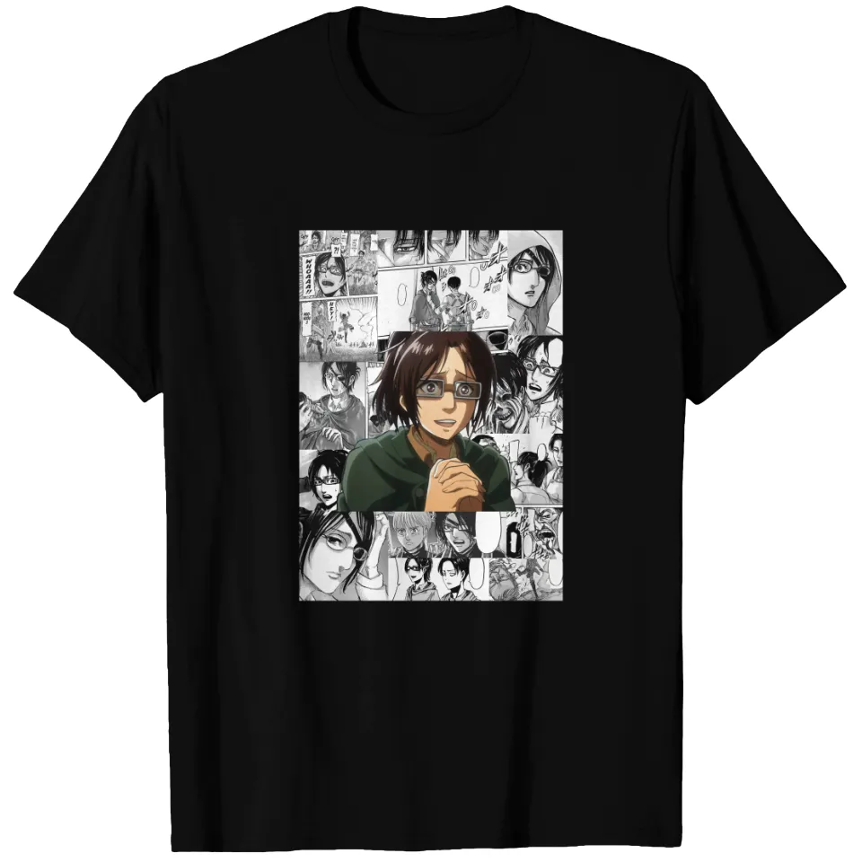 Aot Hange - Hange Zoe T-shirt pour hommes en noir — T-shirts pour hommes