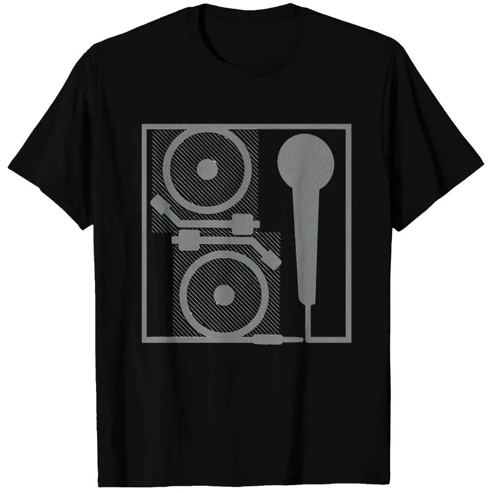 2 Turntables And A Microphone - T-shirt Records pour hommes — T-shirts pour hommes