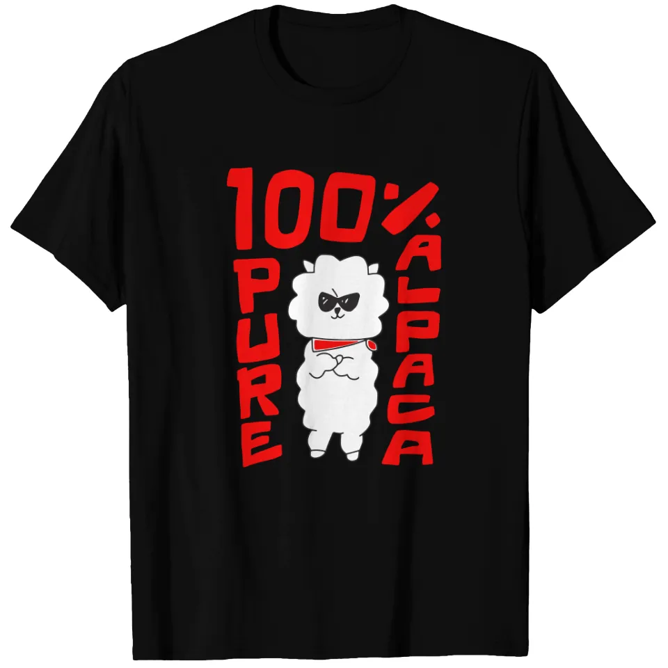 T-shirt lourd pour homme 100% alpaga en noir — T-shirts pour hommes