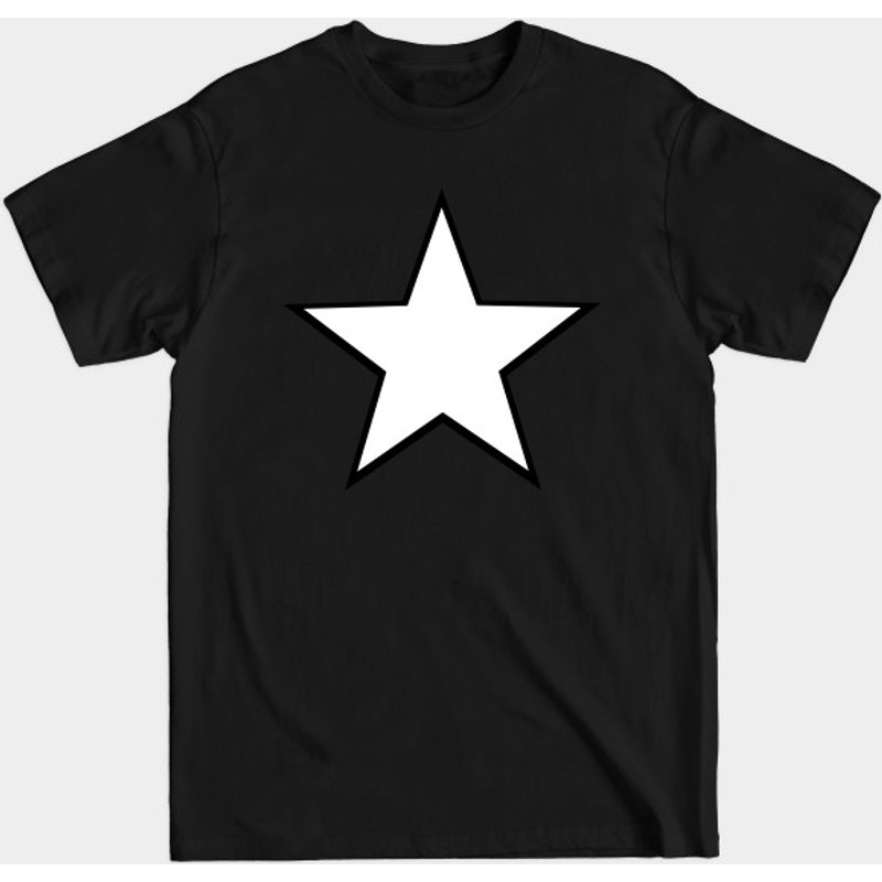 White and Black Star - Star T-Shirt for Men