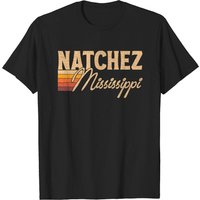 T-shirt pour hommes Natchez Mississippi en noir — T-shirts pour hommes