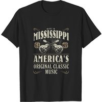 T-shirt pour hommes Mississippi Blues en noir — T-shirts pour hommes