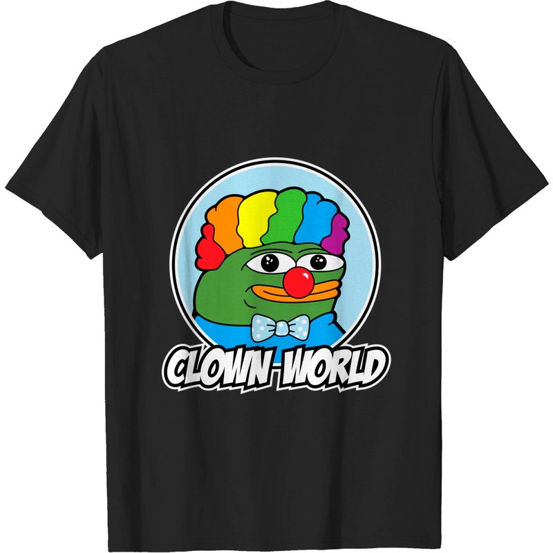 T-shirt Clown World Pepe Meme pour hommes - T-shirt noir