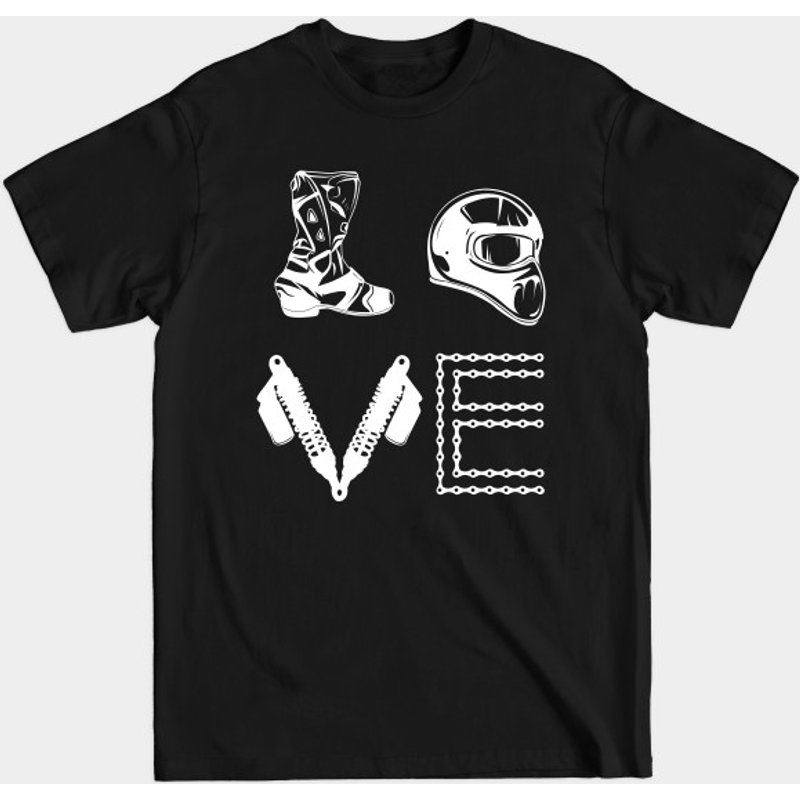 T-shirt graphique Dirt Bike Love pour hommes — T-shirts pour hommes