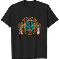 T-shirt pour hommes Mandala Tortue Turquoise Amérindien — T-shirts pour hommes