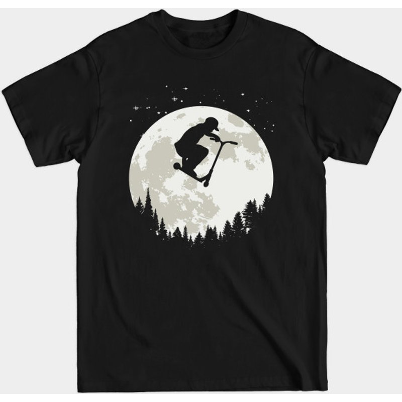 T-Shirt Scooter pour Hommes en Noir