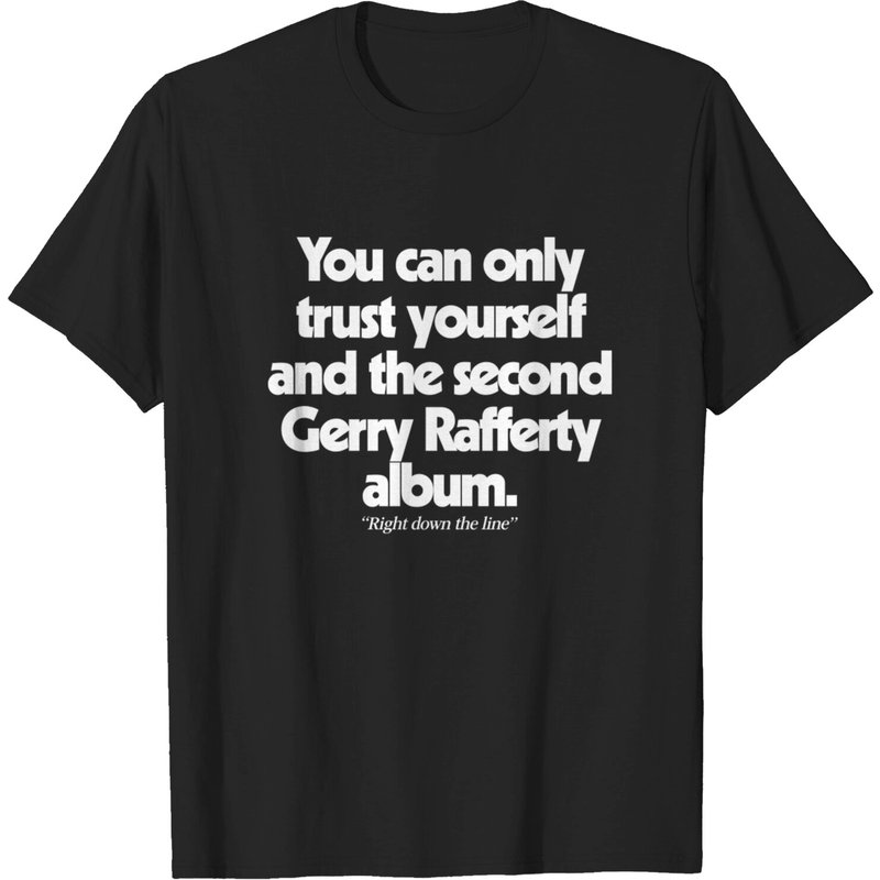 Gerry Rafferty Musician T-Shirt for Men in Black