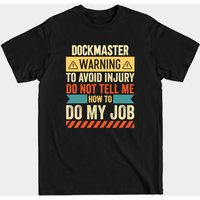 T-Shirt Dockmaster Warning pour hommes - Noir
