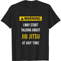 T-shirt pour hommes Warning Jiu Jitsu en noir