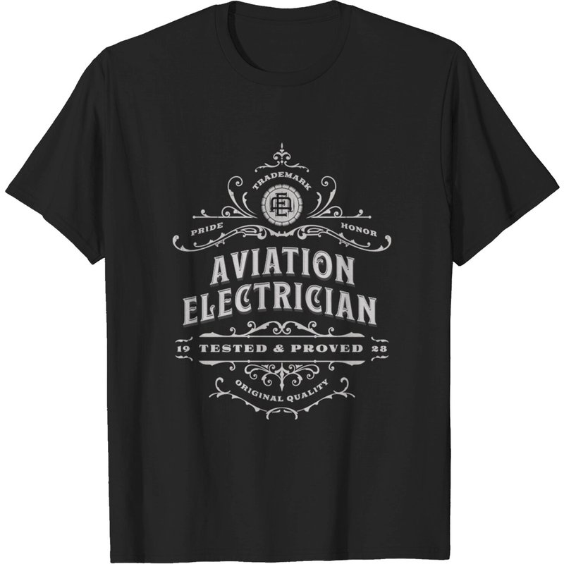 T-shirt pour hommes Aviation Électricien Design Vintage — T-shirts pour hommes