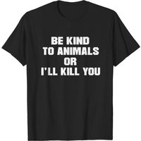 T-shirt Be Kind to Animals pour hommes - Noir — T-shirts pour hommes