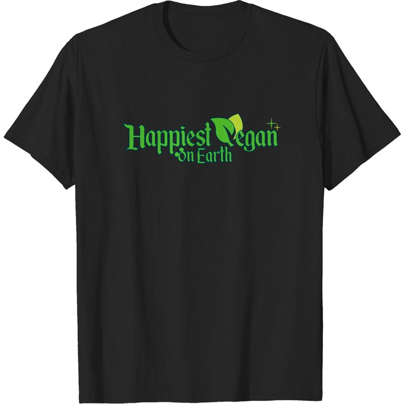 T-shirt pour hommes avec logo Happiest Vegan On Earth — T-shirts pour hommes