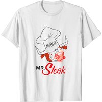 T-shirt Mr. Steak - Version blanche - Chaîne de restaurants disparue — T-shirts pour hommes