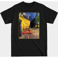T-shirt pour hommes Night Cafe par Vincent Van Gogh en noir — T-shirts pour hommes