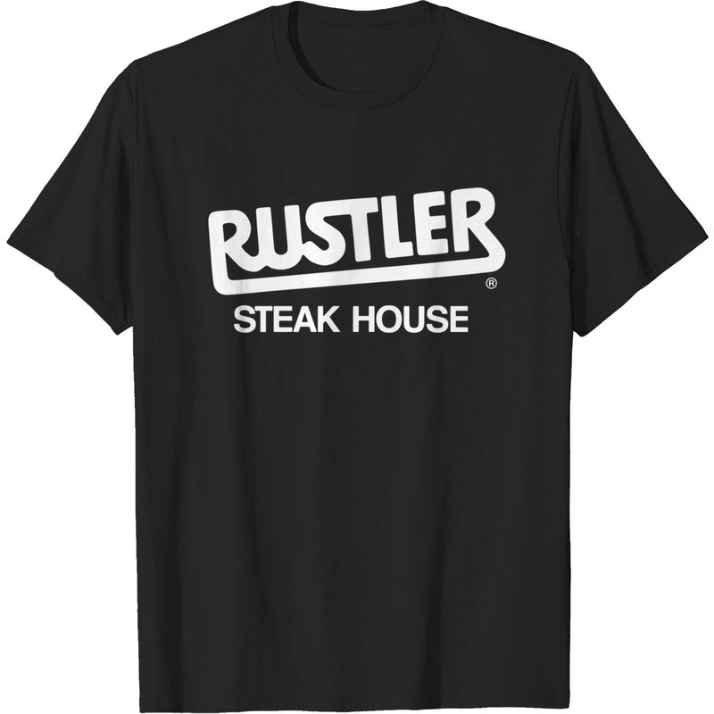 T-shirt Rustler Steak House pour hommes - Logo de restaurant défunt — T-shirts pour hommes
