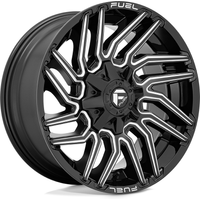Roues Fuel D773 Typhoon Noir Moulé Brillant - 20x10 - 8x180 -18 Offset