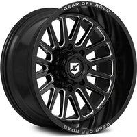Gear Off Road 764BM Gloss Black Milled Wheels - 20x10 - 8x180 — Wheels & Rims