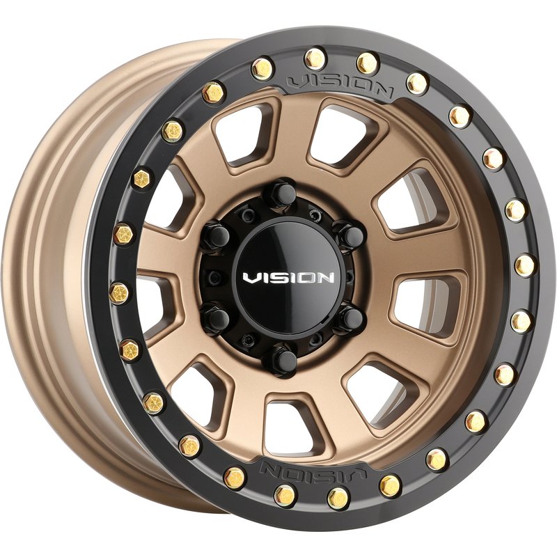 Roues Vision Off Road 350 Ojos Beadlock Bronze - 15x8 - 6x139.7 — Roues et jantes