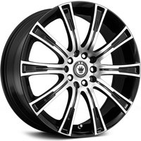 Konig 50MB Crown Machined Black Wheels - 16x7.5 - 5x110 - 40 Offset — Wheels & Rims