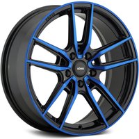 Konig 55BB Myth Gloss Black with Blue - 17x8 Wheels - 5x100 Bolt Pattern