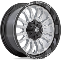 Fuel D798 ARC Silver Brush Face Wheel - 20x9 - 8x170 Bolt Pattern — Wheels & Rims